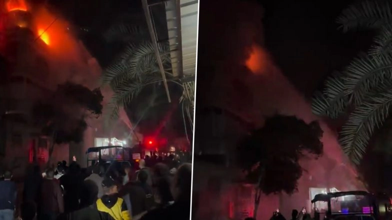 Gaza Fire Tragedy: 17 of a Family Among 21 Killed As Blaze Tears Through Top-Floor of Building During Birthday Celebrations in Jabaliya Refugee Camp; Probe Underway (Video)