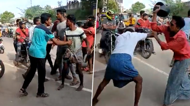 Tamil Nadu Shocker: Man Went To Pick Up Daughter Assaulted by Group of Youth Outside Sri Meenakshi Govt College in Madurai, Shocking Video Goes Viral