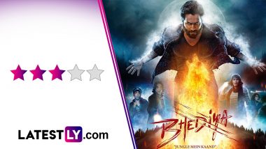 Bhediya Movie Review: Varun Dhawan-Kriti Sanon's Film Gets Its Furry Kicks From Competent VFX, Scene-Stealing Abhishek Banerjee and the Funniest Himesh Reshammiya Joke (LatestLY Exclusive)