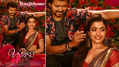 Varisu Song Ranjithame: Makers Release Vijay, Rashmika Mandanna’s New Poster Ahead of the First Single’s Launch and They Look Perfect Together!