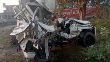 Madhya Pradesh Road Accident: Bolero-Dumper Collision on NH 44 in Morena; Five Killed, Three Injured