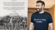 Team India&rsquo;s &lsquo;Avid Fan&rsquo; Ajay Devgn Pens Emotional Note After England&rsquo;s Win in T20 World Cup, Says &lsquo;We Will Come Back Stronger&rsquo;