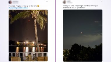 Lunar Eclipse 2022 Pictures & Videos: Netizens Share Stunning Blood Moon Images and Clips After the World Witnessed the Astronomical Event (View Tweets)