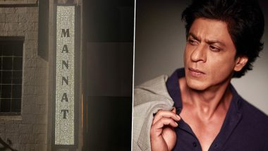 Shah Rukh Khan's Mumbai Abode Mannat Gets Diamond Name Plates (View Pics and Video)