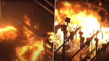 US Fire: Massive Blaze Erupts at Chevron's Refinery in California’s El Segundo (Watch Video)