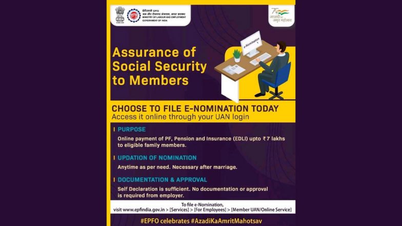 PF E-Nomination: Declare Nominee Online Through UAN at epfindia.gov.in To Ensure Social Security of Your Family