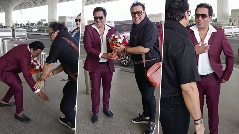 Govinda’s Doppelganger Greets the Veteran Actor at Mumbai Airport, Fans React Saying ‘Same to Same’ (Watch Video)