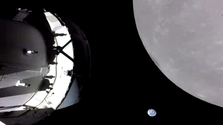 Artemis 1 Mission: NASA's Orion Spacecraft Makes Closest Flyby of Moon at 81 Miles Above Lunar Surface (Watch Video)