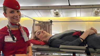 World's Tallest Woman Rumeysa Gelgi Flies on Airplane For First Time After Turkish Airlines Removes Six Seats to Make Room for Her; See Pics & Video