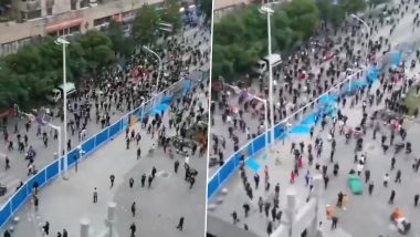 China: Anti-Lockdown Protests Rage Against Restrictions Imposed To Contain COVID-19 Spread, Videos Show People Breaking Barricades in Wuhan and Others Cities