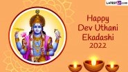 Happy Dev Uthani Ekadashi 2022 Greetings: Celebrate Prabodhini Ekadashi Vrat by Sharing Wishes, WhatsApp Status, SMS and Quotes