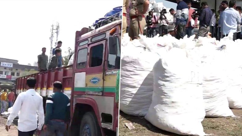 Maharashtra Drugs Bust: Over 1,000 KG Weed Seized in Nagpur, Three Held (See Pics)