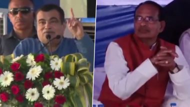 Nitin Gadkari Apologises for Poorly-Constructed Road in MP, Assures CM Shivraj Singh Chauhan to Build New One (Watch Video)