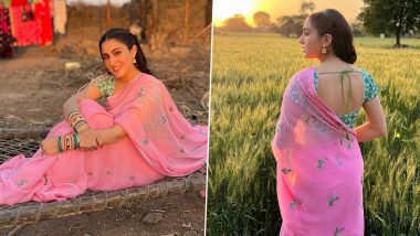 Sara Ali Khan Looks Gorgeous in Pink Saree as She Dons the Desi Avatar in Style (View Pics)