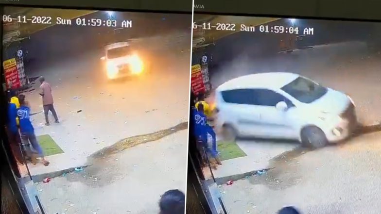 Chilling Video: Drunk Men's SUV Stunt Goes Wrong in Gurugram, Car Hits People Leaving One Dead