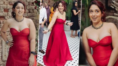 Ira Khan and Nupur Shikhare Engagement Pictures; In a Scarlet Gown With Pretty Accessories, Ira Looks Like a Princess (View Pics)