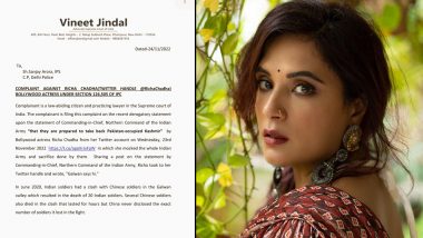 Richa Chadha in Legal Trouble! Complaint Filed Against Actress Demanding Her Arrest For Allegedly Insulting Indian Army With Her 'Galwan Says Hi' Tweet