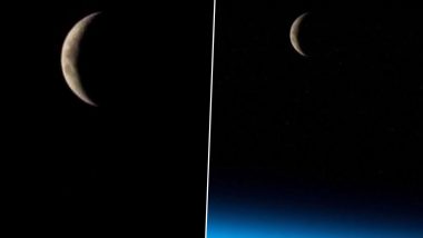 Video: Incredibly Stunning Picture Of Waxing Crescent Moon And Our Colourful Atmosphere Shared by NASA