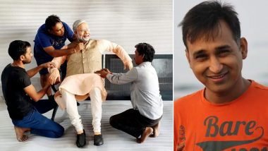 Mayur Vakani Aka Sundarlal From Taarak Mehta Ka Ooltah Chashmah Shares a Picture of Him Sculpting PM Modi (View Pic)