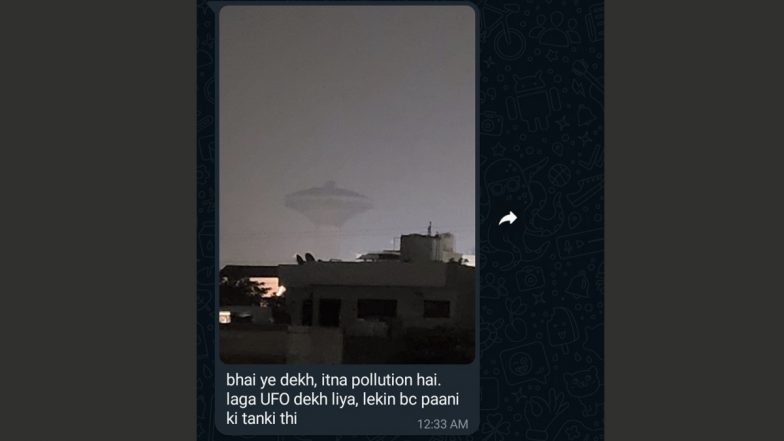 UFO Spotted in Delhi? Man Shares Photo of 'Flying Saucer' Hovering Amid Heavy Air Pollution in India's Capital, Here’s What It Was