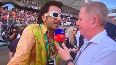 Ranveer Singh's Response to F1 Veteran Martin Brundle's 'Who Are You' Query Is Winning Hearts! (Watch Viral Video)