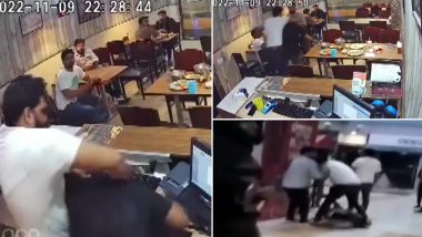 Viral Video: Three Men Thrash Noida Restaurant Employee Over Delay in Their Order, Arrested