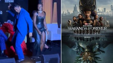 Black Panther Wakanda Forever: Tenoch Huerta, Lupita Nyong'o Dazzle With Their Dance Moves at the Mexican Premiere of the Marvel Film (Watch Video)