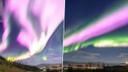 Rare Pink Auroras Spotted In Norway After Solar Storm Slams Into Earth&rsquo;s Atmosphere; Pictures Showing The Dazzling Display of Lights Go Viral