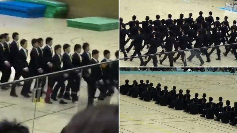 Students Perform Shuudan Koudou! Old Video Showing Fascinating Synchronised Group Walks By Japanese Boys Goes Viral, Netizens Feel Hypnotised
