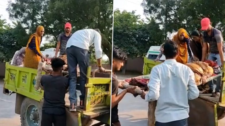 Viral Video: Pregnant Woman Transported to Hospital on Tractor As Ambulance Fails to Turn Up in Agra