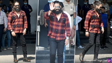 Actor Yash Photographed at the Private Airport in Mumbai; KGF Star’s Braided Hairstyle Is Too Cool To Be Missed (View Pics & Video)