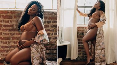 Teyonah Parris Is Pregnant! Actress Flaunts Her Baby Bump Posing In Bikini And Cape (View Pics)