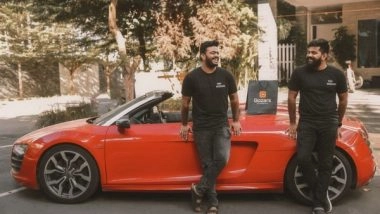 Business News | The Founders of Gozars Took a Supercar to Deliver Their First Order in Hyderabad, For the Launch of Their 3-hour Fashion Delivery
