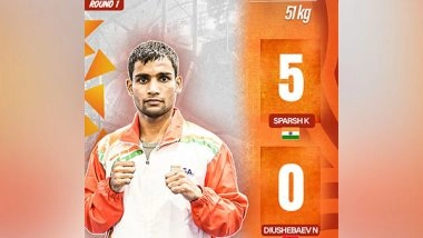 Sports News | Asian Boxing C'ships: Sparsh Kumar Advances to Round of 16 in 51 Kg Category