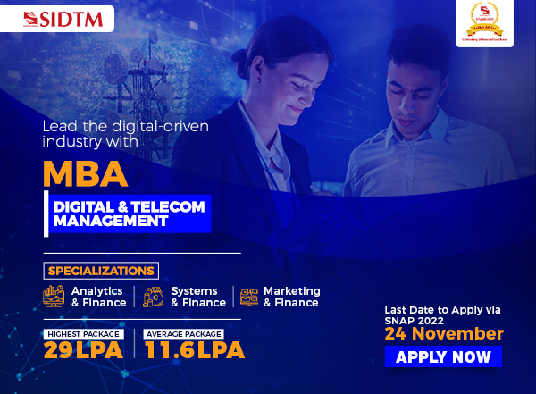 Business News | Apply for MBA in Digital & Telecom Management at SIDTM Via SNAP 2022; Registrations Closing Soon!