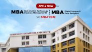Business News | SCIT: Apply for New-age MBA (Data Sciences and Data Analytics) and MBA Specializations in IT Business Management Via SNAP 2022- Deadline Closing