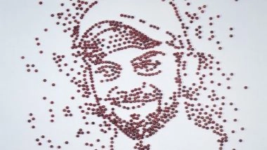 Sports News | Fans Create Mural of Virat Kohli Using 5,000 Red Cricket Balls