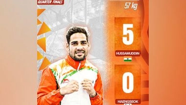 Sports News | Asian Boxing C'ships: Hussamuddin Marches into SFs of 57 Kg Category, Assures Sixth Medal to India