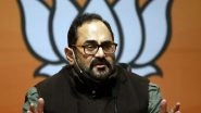 India News | Union Minister Rajeev Chandrasekhar to Embark on Two-day Visit to J-K Today