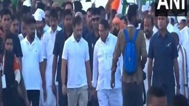 India News | Rahul Gandhi Resumed Telangana Leg of Bharat Jodo, to Enter Maharashtra Later Today