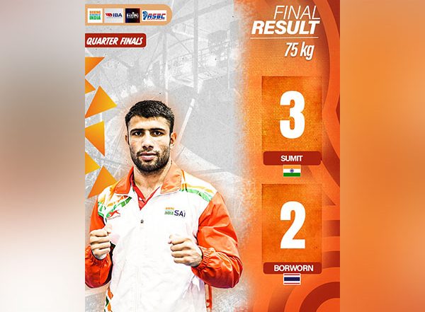 Sports News | Asian Boxing C'ships: Sumit Advances to Semifinal of 75 Kg Category, Assures India of Seventh Medal
