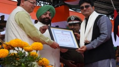 Business News | Prasoon Joshi Honours with the Prestigious Uttarakhand Gaurav Samman Award