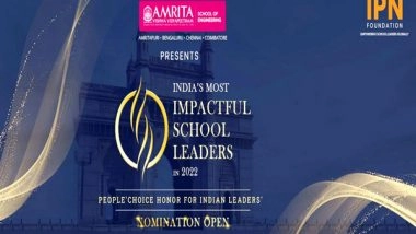 Business News | IPN India Forumin Association with Amrita Vishwa Vidyapeetham to HONOUR 100 SCHOOL LEADERS from PAN India