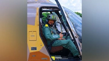 India News | Indian Coast Guard Chief Undertakes Maiden Sortie in Indigenous Light Utility Helicopter