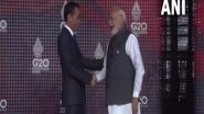 World News | PM Narendra Modi Arrives at Venue to Attend G20 Summit in Bali