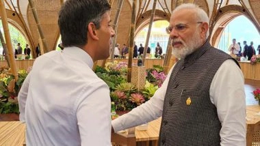 World News | PM Modi Meets UK's Rishi Sunak for First Time at G20 Summit
