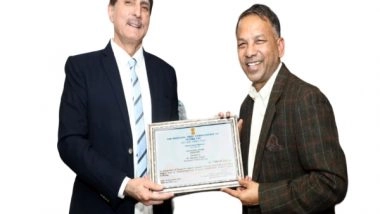 Business News | Trident Group Chairman Emeritus Padmashree Rajinder Gupta Honored by Income Tax Department