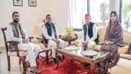 India News | Mainpuri Bypoll: SP Chief Akhilesh Yadav, Dimple Yadav Meet Shivpal Singh Yadav