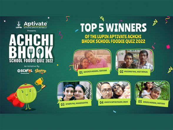 Business News | Meet the Top 5 Champions of Lupin Aptivate Achchi Bhook School Foodie Quiz 2022 - Vimarsana News