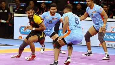 Sports News | PKL: Maninder Singh's Super-10 Leads Bengal Warriors to Victory over Telugu Titans